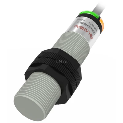 Датчик емкостный LANBAO CR18XSCF08DNCY резьбовой, монтаж - заподлицо, расстояние срабатывания - 8мм, тип выходного сигнала - NPN NC, соединение - кабель 2м, материал корпуса - пластик, IP68