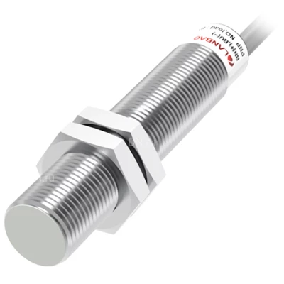 Датчик индуктивный LANBAO FY12DNC резьбовой, монтаж - заподлицо, расстояние срабатывания - 2мм, тип выходного сигнала - NPN NC, соединение - кабель, материал корпуса - латунь никелированная, IP67