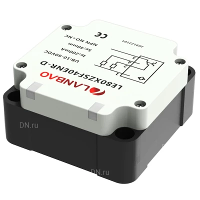 Датчик индуктивный LANBAO LE80XZSN50LI4M-D прямоугольный, монтаж - незаподлицо, расстояние срабатывания - 50мм, соединение - клеммы, материал корпуса - полибутилентерефталат, IP67