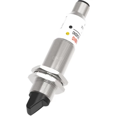 Датчик оптический LANBAO PR18G-BC40DNC-E2, цилиндрический корпус, диффузный, выход NPN, питание - 12-24В, разъем M12, IP67, расстояние срабатывания - 400мм, материал корпуса - латунь никелированная