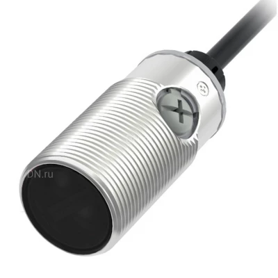 Датчик оптический LANBAO PSM-BC40DPB, цилиндрический корпус, диффузный, выход PNP, питание - 12-24В, кабель - 2м, IP67, расстояние срабатывания - 400мм, материал корпуса - латунь никелированная