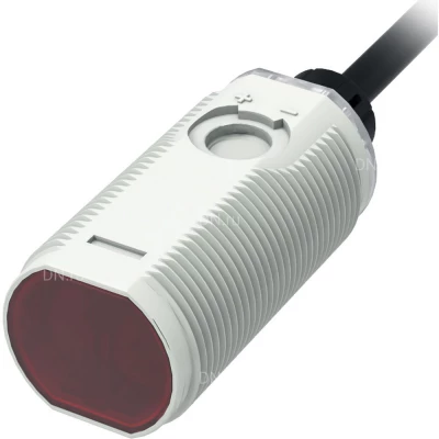 Датчик оптический LANBAO PSS-YC10DNBR, цилиндрический корпус, диффузный, выход NPN, питание - 12-24В, кабель - 2м, IP67, расстояние срабатывания - 100мм, материал корпуса - пластик