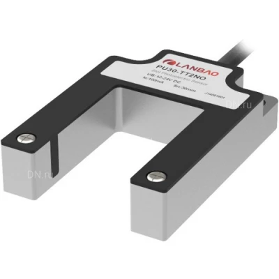 Датчики щелевые LANBAO PU30, питание - 12-24В, кабель 2м, IP60, расстояние срабатывания - 30мм, материал корпуса - алюминий