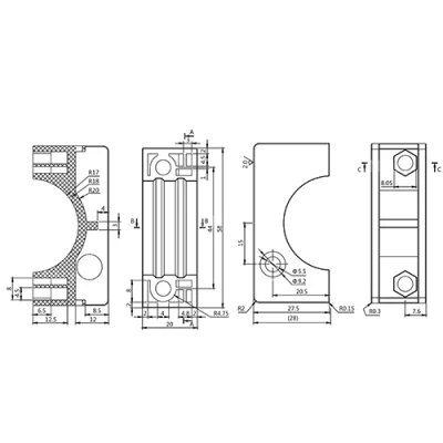 Кронштейн монтажный LANBAO ZJC-3 для емкостных датчиков CQ34S, материал корпуса - пластик.