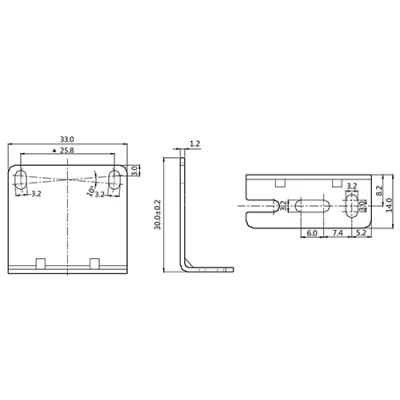Кронштейн монтажный LANBAO ZJP-1, материал корпуса - металл