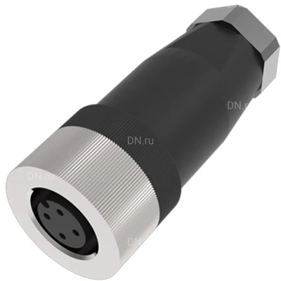 Разъем LANBAO QE12-N4F 1001 для датчиков, прямой, 250В, IP67, материал корпуса - пластик