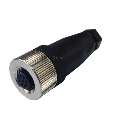 Разъем LANBAO QE12-N4F для датчиков, прямой, 250В, IP67, материал корпуса - пластик