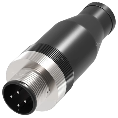 Разъем LANBAO QE12-W4F для датчиков, прямой, 250В, IP67, материал корпуса - пластик