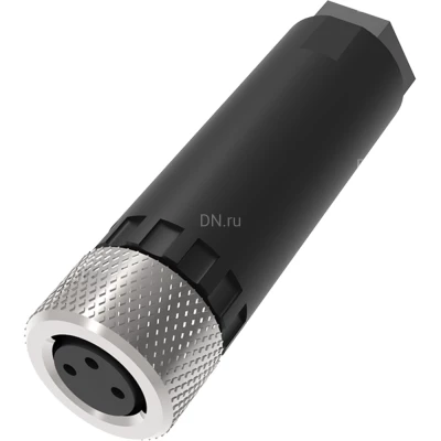 Разъем LANBAO QE8-N3F для датчиков, прямой, 60В, IP67, материал корпуса - пластик