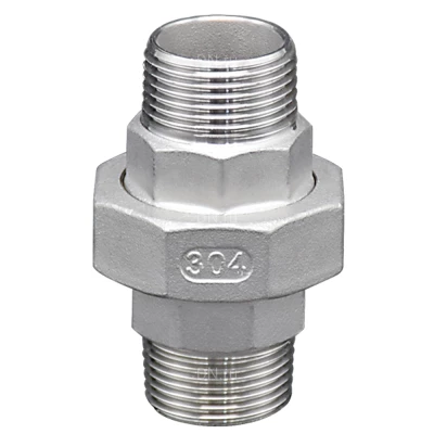 Американка LEADTEK 1/2″ Ду15 Ру16 резьбовая, присоединение - наружная / наружная резьба, корпус - нержавеющая сталь AISI304 (CF8)