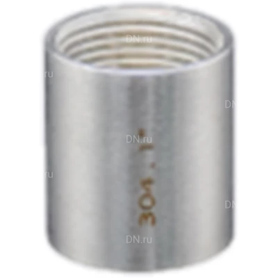 Муфта LEADTEK 1/2″ Ду15 Ру16, корпус - нержавеющая сталь AISI304 (CF8), присоединение - внутренняя / внутренняя резьба