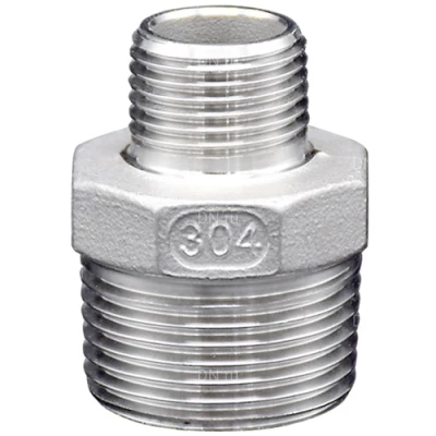 Ниппели LEADTEK Ру16 редукционные, корпус - нержавеющая сталь AISI304 (CF8), присоединение - наружная резьба / наружная резьба