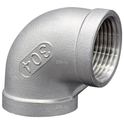 Отводы LEADTEK 90° Ру16, корпус - нержавеющая сталь AISI304 (CF8), присоединение - внутренняя / внутренняя резьба