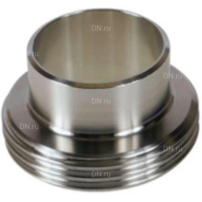 Штуцер резьбовой LEADTEK 3″ Ду80, корпус - нержавеющая сталь AISI304 (CF8), присоединение - наружная резьба, DIN 11851