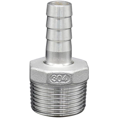 Штуцер шестигранный LEADTEK 1 1/2″ Ду40х40.5мм, корпус - нержавеющая сталь AISI304 (CF8), присоединение - наружная резьба