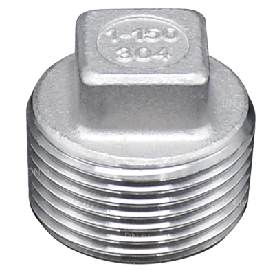 Заглушка LEADTEK 1″ Ду25 Ру16 четырехгранная, корпус - нержавеющая сталь AISI304 (CF8), присоединение - наружная резьба