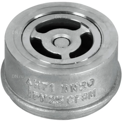 Клапаны обратные LEADTEK 1/2″ Ду15-300 Ру25 межфланцевые, пружинные, корпус - нержавеющая сталь AISI304 (CF8), ISO стандарт