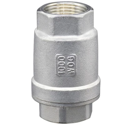 Клапаны обратные LEADTEK 1/2-4″ Ду15-100 Ру63 муфтовые, пружинные, корпус - нержавеющая сталь AISI304 (CF8), ISO стандарт