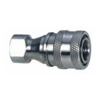 Розетка БРС LSQ KZF Дн5х1/8″ Ру138, присоединение внутренняя резьба G1/8″, диаметр стыка Dn5, корпус - нержавеющая сталь, уплотнение NBR, ISO 7241-B