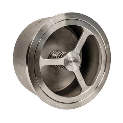 Клапаны обратные MATICA UV400 Ду15-200 Ру40 межфланцевые, пружинные, без проушин, корпус - нержавеющая сталь CF8M, диск - нержавеющая сталь AISI316