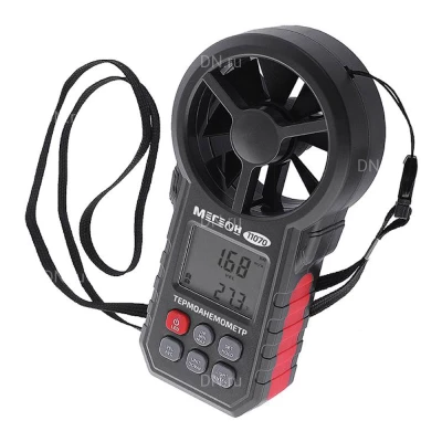 Термоанемометр МЕГЕОН 11070 цифровой крыльчатый, Bluetooth, диапазон измерения скорости воздушного потока 0.3-30м/с, диапазон измерения температуры -10-45°С
