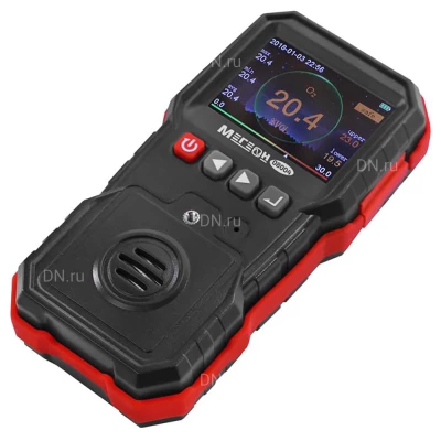 Газоанализатор (измеритель концентрации кислорода) МЕГЕОН 08004, материал корпуса - пластик, 3 вида сигнализации, питание - Li-ion 3.7В