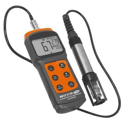Измеритель кислорода в воде МЕГЕОН 17350 цифровой, материал корпуса - пластик, диапазон измерения - 0.0-30.0мг/л, длина кабеля зонда - 3м