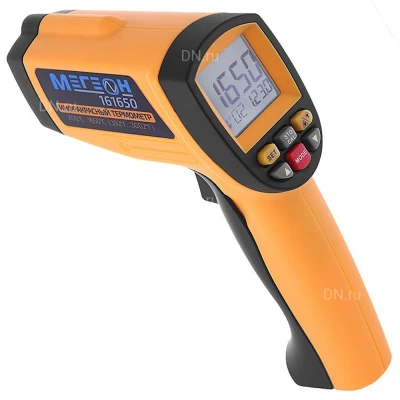 Пирометр (термометр) МЕГЕОН 161650 цифровой инфракрасный, промышленный, температурный диапазон 200-1650°С
