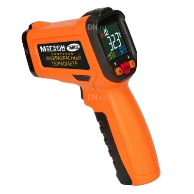 Пирометр (термометр) МЕГЕОН 16802 цифровой инфракрасный, промышленный с термопарой, температурный диапазон -50-800°С