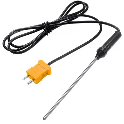 Термопара К-типа МЕГЕОН 26002А, температурный диапазон от -50°С до +700°С, длина зонда - 92мм, тип разъема - штекер