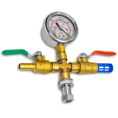 Вакуумметр МЕГЕОН 51708W с арматурой в сборе, радиальное присоединение, резьба G1/4 SAE