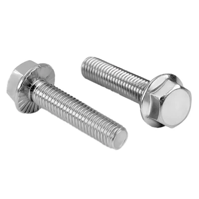 Болты шестигранные ММК М8х20 с фланцем, корпус - сталь, оцинкованный, класс прочности 8.8, весовые, DIN 6921