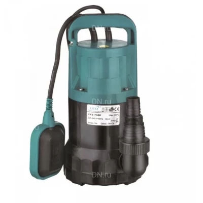 Насос дренажный LEO XKS-750 P погружной, корпус - полипропилен, мощность - 0.75кВт, напор - 9м, производительность - 175л/мин, 220В