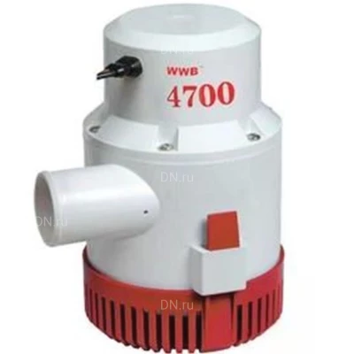 Насос колодезный Vodotok WWB-06918 погружной, трюмный корпус - пластик, напор - 16м, производительность - 297л/мин, 12В