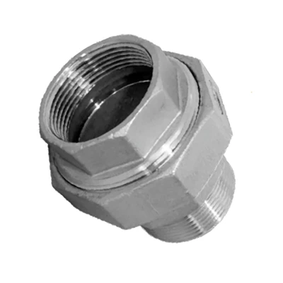 Американка NewKey NK-ADM/6 3″ Ду80 Ру16 корпус - нержавеющая сталь AISI316 (CF8M), присоединение - наружная / внутренняя резьба, уплотнение PTFE