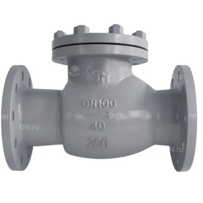 Клапаны обратные поворотные Победа-30 19нж53нж Ду50-300 Ру40 фланцевые, поворотные, корпус - нержавеющая сталь, диск -  нержавеющая сталь, уплотнение - графит