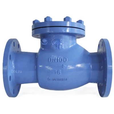 Клапан обратный, поворотный  Победа-30 19нж76нж Ду300 Ру16 фланцевый, корпус - нержавеющая сталь, диск -  нержавеющая сталь, уплотнение - графит