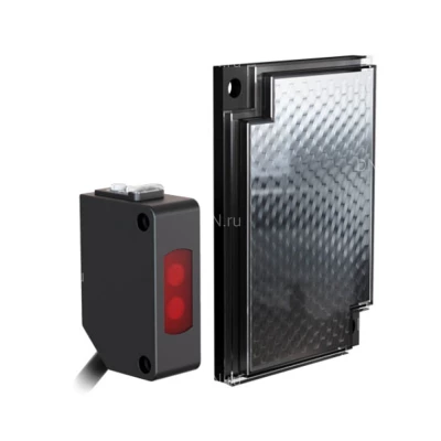 Датчик фотоэлектрический Prompower PK-LR300P на отражение от рефлектора, расстояние срабатывания - 3м, тип выходного сигнала - PNP, соединение - кабель, материал корпуса - пластик, IP67