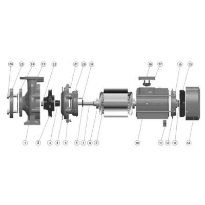 Насос консольно-моноблочный PURITY PSTC 40-125/15 (N) поверхностный, корпус - чугун, мощность - 1.5кВт, напор - 17м, производительность - 700л/мин, 380В