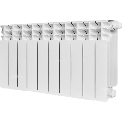 Радиатор биметаллический STOUT Titan Ventil 350 SRB-3320-035010, 420х800мм, теплоотдача - 1640Вт, подключение - нижнее, цвет - белый RAL 9016