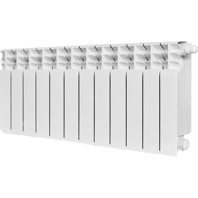 Радиатор биметаллический STOUT Titan Ventil 350 SRB-3320-035012, 420х960мм, теплоотдача - 1968Вт, подключение - нижнее, цвет - белый RAL 9016