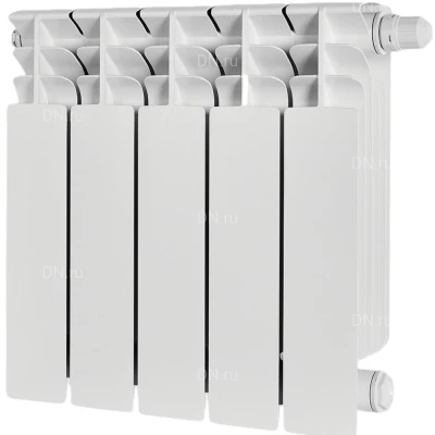 Радиатор биметаллический STOUT Titan Ventil 350 SRB-3320-035005, 420х400мм, теплоотдача - 820Вт, подключение - нижнее, цвет - белый RAL 9016