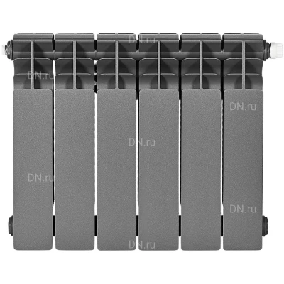 Радиатор биметаллический STOUT Titan Ventil 350 SRB-3320-035006 7024, 420х480мм, теплоотдача - 984Вт, подключение - нижнее, цвет - графит RAL 7024