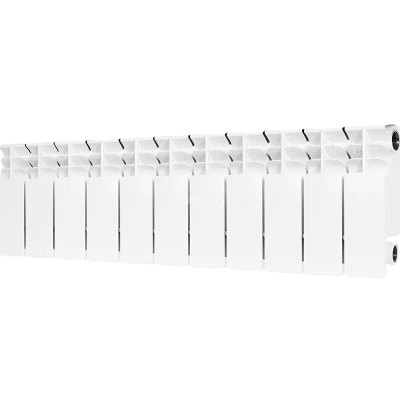 Радиатор биметаллический STOUT Titan 350 SRB-3310-035011, 420х880мм, теплоотдача - 1804Вт, подключение - боковое, цвет - белый RAL 9016