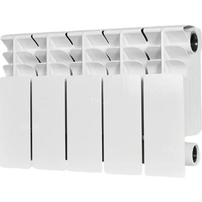 Радиатор биметаллический STOUT Titan 200 SRB-3310-020005, 270х400мм, теплоотдача - 520Вт, подключение - боковое, цвет - белый RAL 9016