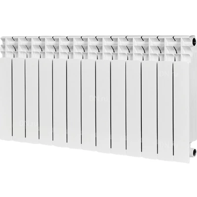 Радиатор биметаллический STOUT Titan 500 SRB-3310-050013, 570х1040мм, теплоотдача - 2574Вт, подключение - боковое, цвет - белый RAL 9016