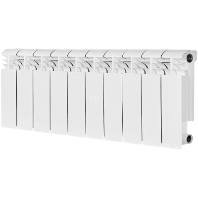 Радиатор биметаллический STOUT Vega 350 SRB-1310-035010, 425х840мм, теплоотдача - 1340Вт, подключение - боковое, цвет - белый RAL 9016