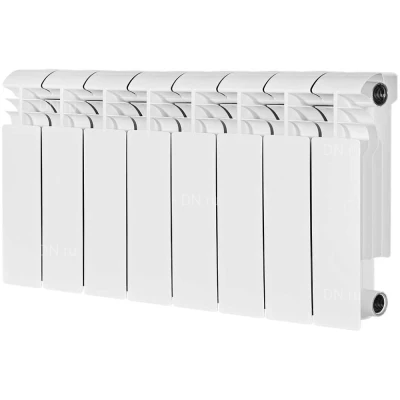 Радиатор биметаллический STOUT Vega 350 SRB-1310-035008, 425х672мм, теплоотдача - 1072Вт, подключение - боковое, цвет - белый RAL 9016