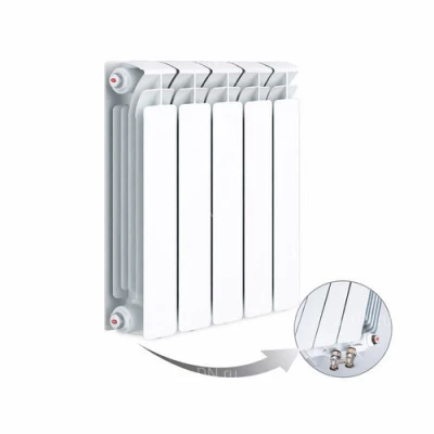 Радиаторы биметаллические Rifar MONOLIT 350, 14 секций, теплоотдача - 1932Вт, подключение резьбовое - 3/4″, нижнее левое, цвет - белый