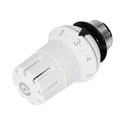 Головки термостатические ROMMER RHT M30x1.5 Ру10, с жидкостным чувствительным элементом, диапазон регулировки 6-28°C, цвет - белый